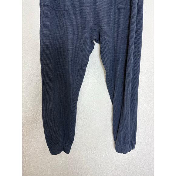 Lunya Restore Thermal Draped Jogger Medium Blue Waffle Knit Lounge Pants Comfort - Picture 10 of 14